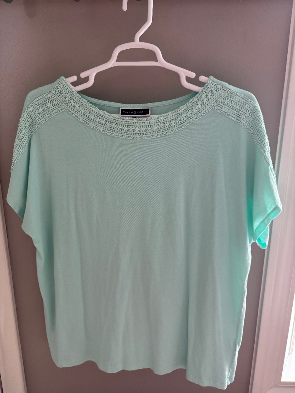 Womens XXL Karen Scott Embroidered Top